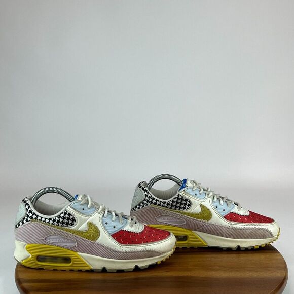 Womens Nike Air Max 90 Patchwork Athletic Shoes‎ Sneakers Size 8.5 M GUC - Picture 1 of 8